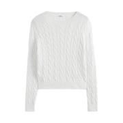 Aspesi Round-neck Knitwear White, Dam