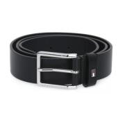 Tommy Hilfiger Svart Läderbälte Black, Unisex