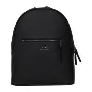 Armani Exchange Svart Herr Ryggsäck Front Logo Black, Herr