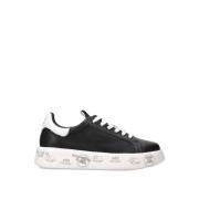 Premiata Svarta lädersneakers Black, Dam