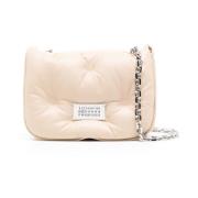 Maison Margiela Glam Slam Flap Liten Väska Beige, Dam