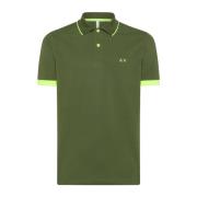 Sun68 Liten Randig Fluo Polo Green, Herr