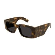 Saint Laurent Square Oversized Sunglasses Black Havana Brown, Dam