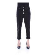 Dondup Cropped Jeans Black, Dam