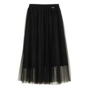Twinset Midi Skirts Black, Dam