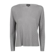 Giorgio Armani Round-neck Knitwear Gray, Dam