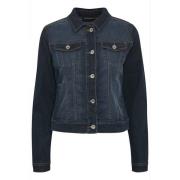 Cream Denim Jacka Blue, Dam