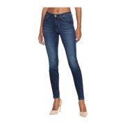 Guess Skinny Jeans - Blå, Hög Midja, 5 Fickor Blue, Dam