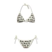 Balmain Tryckt bikini White, Dam