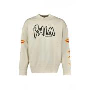 Palm Angels Sweatshirts Beige, Herr