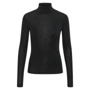 Gestuz Klassisk Wool Rollneck Tröja Black, Dam