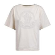 Moncler T-Shirts Beige, Dam