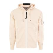 C.p. Company Stilren Beige Zip Up Hoodtröja Beige, Herr