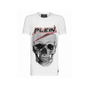 Philipp Plein Platinum Cut Vit Rund Hals T-shirt White, Herr