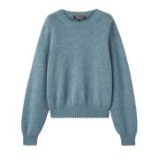 Loro Piana Round-neck Knitwear Blue, Dam