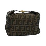 Fendi Vintage Pre-owned Canvas handvskor Brown, Dam