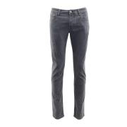 Jacob Cohën Slim Cotton Twill Byxor Gray, Herr