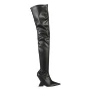 The Attico Over-knee Boots Black, Dam
