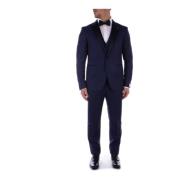 Tagliatore Single Breasted Suits Blue, Herr