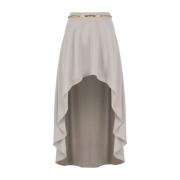 Elisabetta Franchi Midi Skirts Gray, Dam