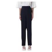 Fabiana Filippi Straight Trousers Blue, Dam