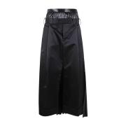 Junya Watanabe Svart Satin Midi Kjol Black, Dam