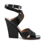 Paris Texas High Heel Sandals Black, Dam