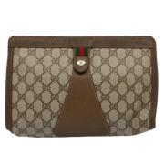 Gucci Vintage Pre-owned Canvas kuvertvskor Brown, Dam