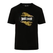 Just Cavalli Svart T-shirt och Polo Kollektion Black, Herr
