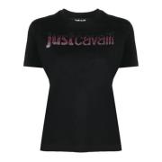 Just Cavalli Svart T-shirt och Polo Kollektion Black, Dam