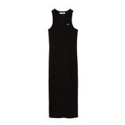 Lacoste Maxi Dresses Black, Dam