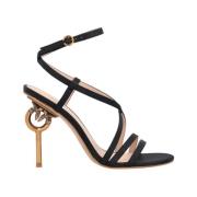 Pinko High Heel Sandals Black, Dam