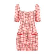 Pinko Elegant Tweed Miniklänning Red, Dam