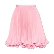 Balmain Veckad kjol Pink, Dam