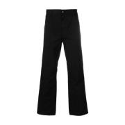 Carhartt Wip Cropped Trousers Black, Herr