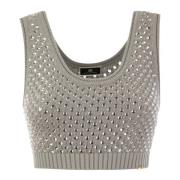 Elisabetta Franchi Sleeveless Tops Gray, Dam