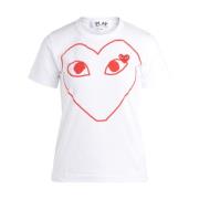 Comme des Garçons Play T-Shirts White, Dam