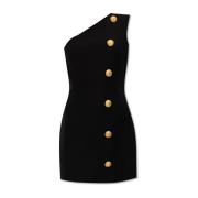 Balmain Enaxlad klänning Black, Dam