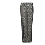 Chiara Ferragni Collection Maxi Skirts Black, Dam