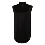 MM6 Maison Margiela Sleeveless Tops Black, Dam