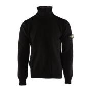 Stone Island Svart Bomullströja Black, Herr