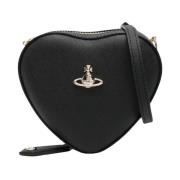 Vivienne Westwood Mini Saffiano Heart Väska Black, Dam