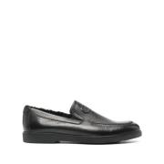 Casadei Svarta Avslappnade Loafers Black, Herr