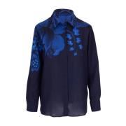 Etro Long Sleeve Tops Blue, Dam