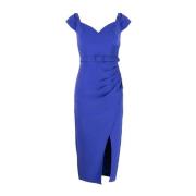 Self Portrait Midi Dresses Blue, Dam