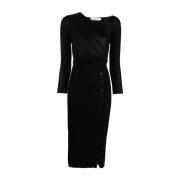 Self Portrait Midi Dresses Black, Dam