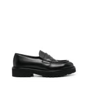 Doucal's Elegant Svarta Loafers Black, Dam