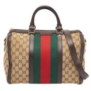 Gucci Vintage Pre-owned Canvas gucci-vskor Brown, Dam