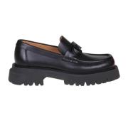 Salvatore Ferragamo Svarta kalvskinn loafers Black, Dam