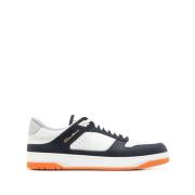 Santoni Multifärgat Läder Casual Sneakers för Män Multicolor, Herr